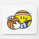 Smiley Basketball mousepads by sport_shop Smiley Basketball mousepads