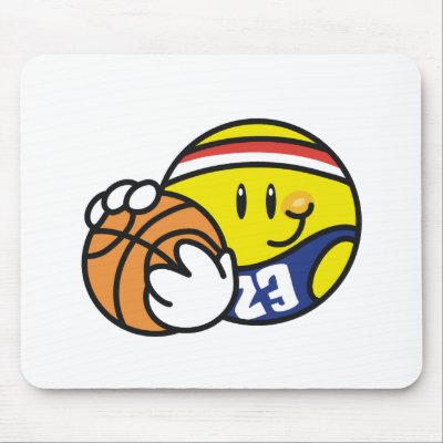 Smiley Basketball Mouse Mats by sport_shop