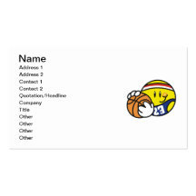 Smiley Basketball Tshirts and Gifts Business Card Template