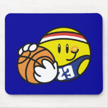 Smiley Basketball Tshirts and Gifts Mouse Pad
