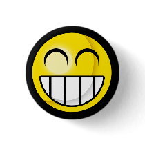 Smiley Big Grin Button