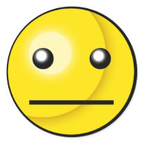 Smiley Blank Stare Sticker