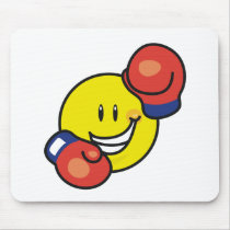 Smiley Boxing mousepads by sport_shop Smiley Boxing mousepads