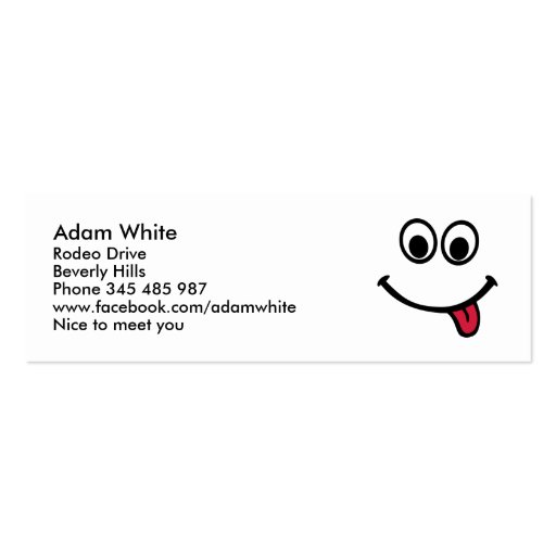 Smiley Business Cards (front side)
