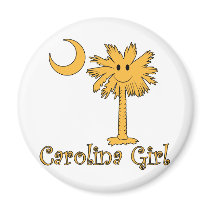Smiley Carolina Girl magnets