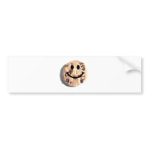 Smiley Chocolate Chip Cookie Bumper Sticker