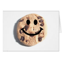 Smiley Chocolate Chip Cookie Greeting Card