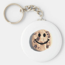 Smiley Chocolate Chip Cookie Key Chains