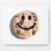 Smiley Chocolate Chip Cookie Mouse Pad