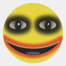 Smiley Clown Round Stickers