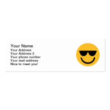 Smiley cool sunglasses business card