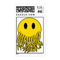 Smiley Cthulhu postage by willlapuerta Smiley Cthulhu postage