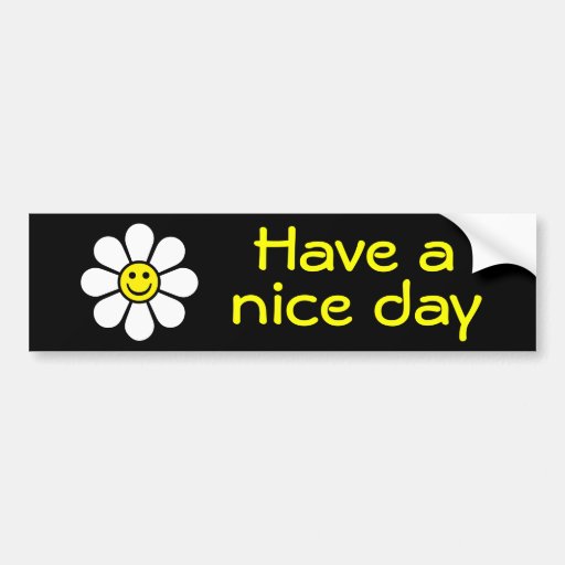 Smiley Daisy Bumper Sticker