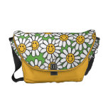 Smiley Daisy Flowers Pattern Courier Bag