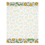 Smiley Daisy Flowers Pattern Letterhead