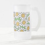 Smiley Daisy Flowers Pattern Mugs