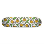 Smiley Daisy Flowers Pattern Skateboard Deck