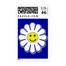 Smiley Daisy Postage Stamp