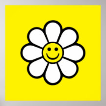 Smiley Daisy Print