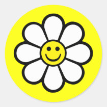 Smiley Daisy stickers