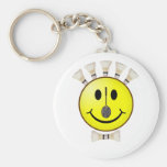Smiley de Bowtie del bádminton Llavero