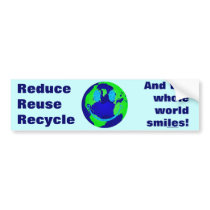 Smiley Earth bumper stickers