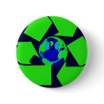Smiley Earth Pinback Buttons