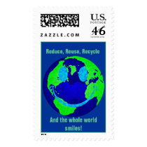 Smiley Earth postage by azac69 Smiley Earth postage