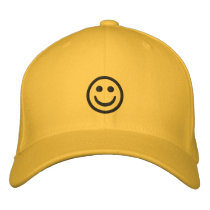 Smiley embroidered hats by Ladiebug Smiley embroidered hats