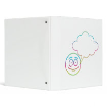 Smiley Face #1 with Speech Bubble 3 Ring Binders