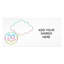 Smiley Face #1 with Speech Bubble Photo Cards