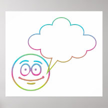 Smiley Face #1 with Speech Bubble Poster