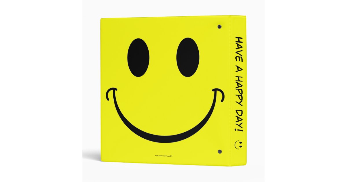Smiley Face 3 Ring Binder Zazzle