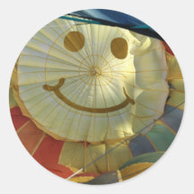 Smiley Face Balloon! Round Sticker