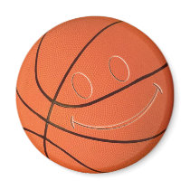 SMILEY FACE BASKETBALL magnets