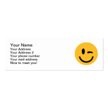 Smiley Face blink Business Card Templates