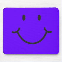 smiley face - blue mousepads