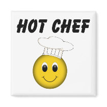 Smiley Face Chef Magnet by cooltees Smiley Face Chef Magnet