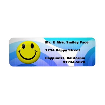 Smiley Face Colorful Return Address Labels
