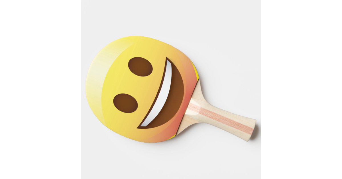 Smiley Face Emoji Ping Pong Paddle Summer Fun Zazzle