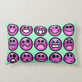 pink smiley pillow