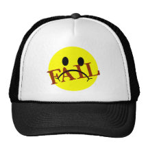Smiley Face FAIL Mesh Hat