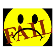 Smiley Face FAIL Post Card