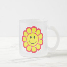 Smiley Face Flower Mug