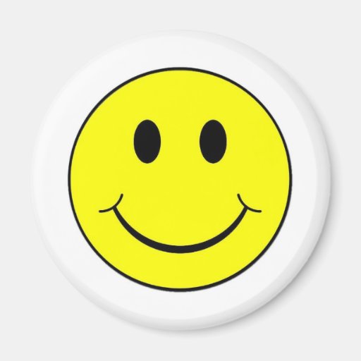 smiley face fridge magnet