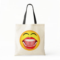 Smiley Face Fun Humor Funny Grocery Tote Bags