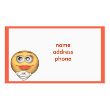 smiley face girl business card template