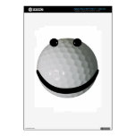 Smiley face golf ball iPad 3 decal