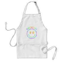 Smiley Face Groovy Retro Apron
