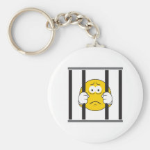 Smiley Face in Jail Key Chains